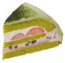 苺の宇治抹茶ケーキ